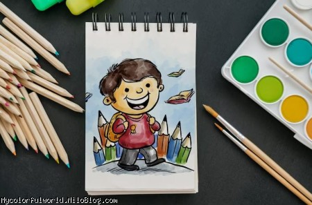دفتر نقاشی برای مداد رنگی و آبرنگ